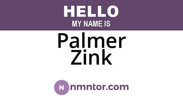 Palmer Zink