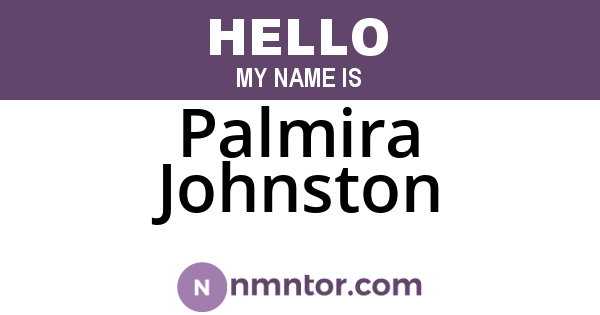 Palmira Johnston