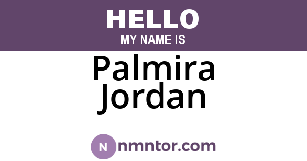 Palmira Jordan