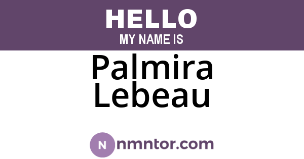 Palmira Lebeau