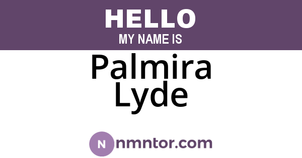 Palmira Lyde