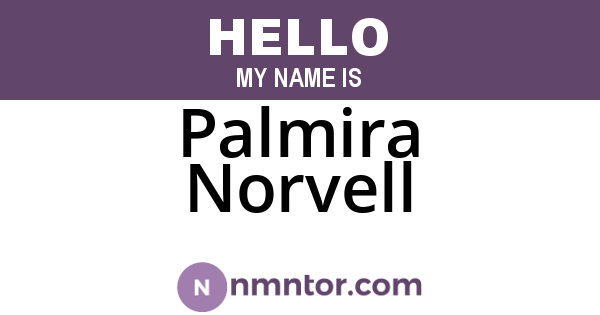 Palmira Norvell