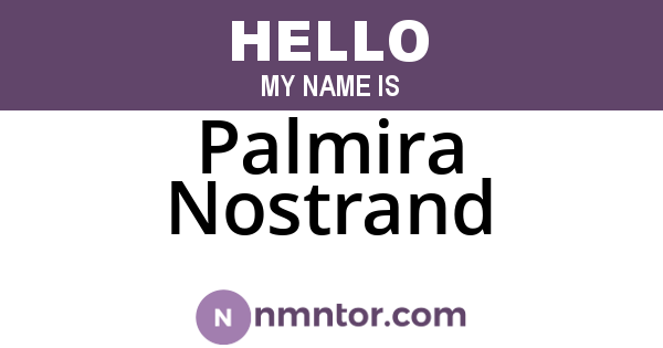 Palmira Nostrand