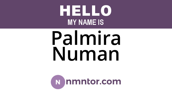 Palmira Numan