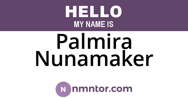 Palmira Nunamaker