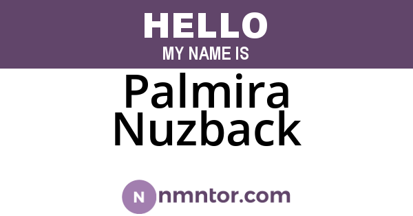 Palmira Nuzback