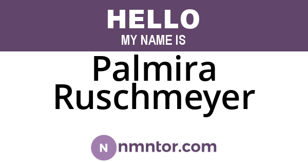 Palmira Ruschmeyer
