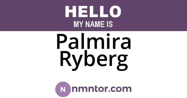 Palmira Ryberg