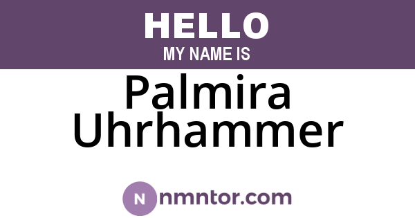 Palmira Uhrhammer