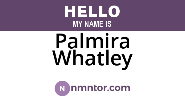 Palmira Whatley