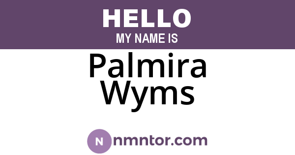Palmira Wyms