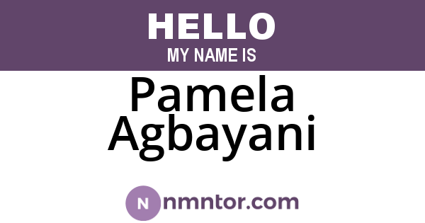Pamela Agbayani