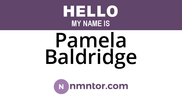 Pamela Baldridge