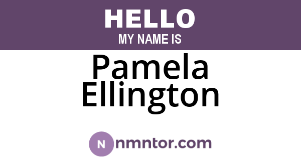 Pamela Ellington