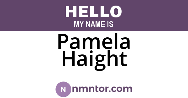 Pamela Haight
