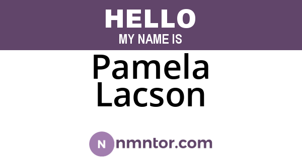 Pamela Lacson
