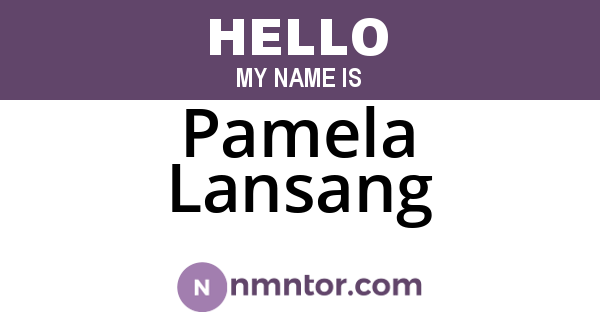 Pamela Lansang