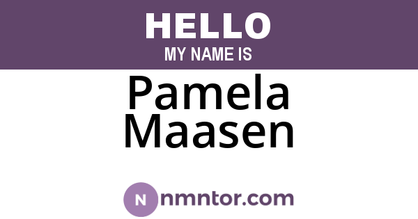 Pamela Maasen