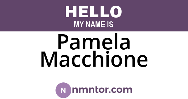 Pamela Macchione
