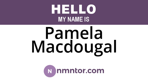Pamela Macdougal
