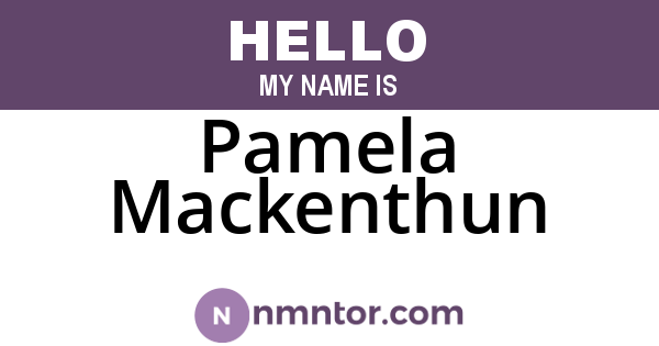 Pamela Mackenthun