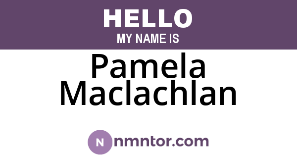 Pamela Maclachlan