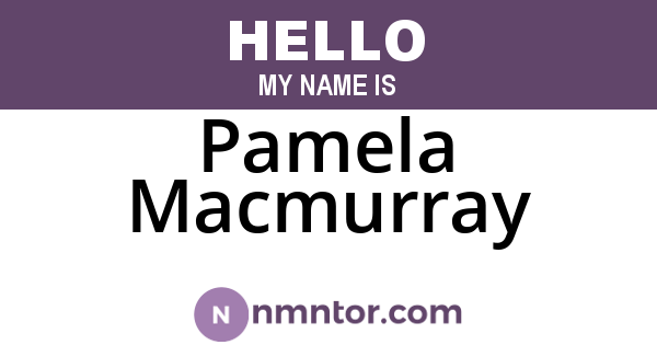 Pamela Macmurray