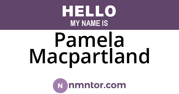 Pamela Macpartland