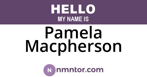 Pamela Macpherson
