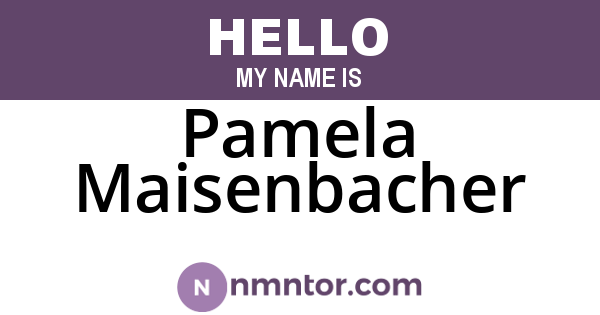 Pamela Maisenbacher