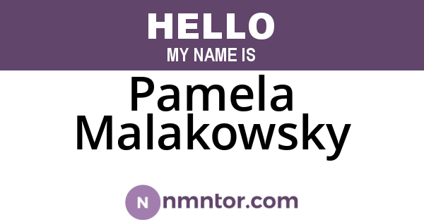 Pamela Malakowsky
