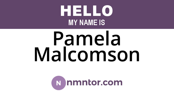 Pamela Malcomson