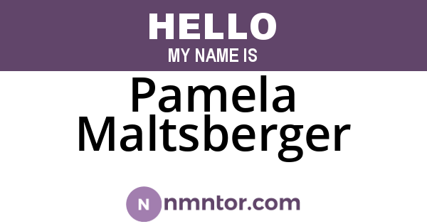 Pamela Maltsberger