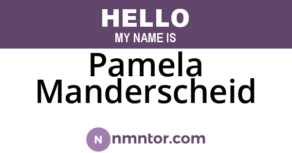 Pamela Manderscheid