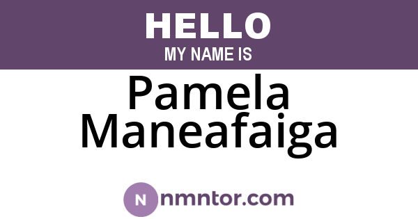 Pamela Maneafaiga