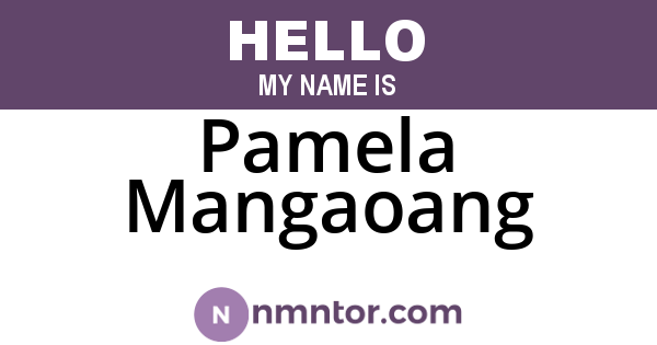 Pamela Mangaoang
