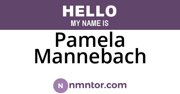 Pamela Mannebach