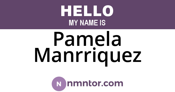 Pamela Manrriquez