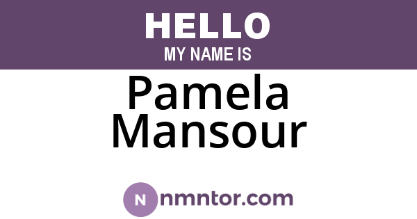 Pamela Mansour