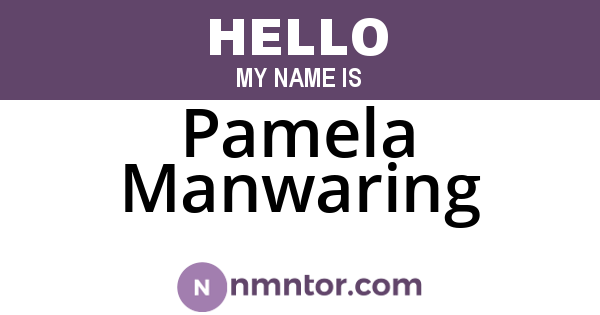 Pamela Manwaring