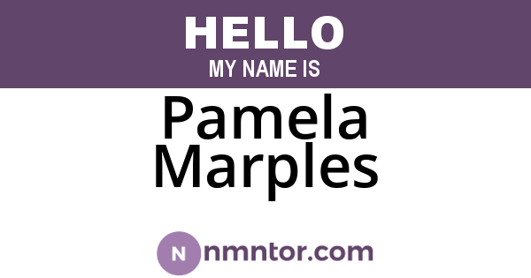 Pamela Marples