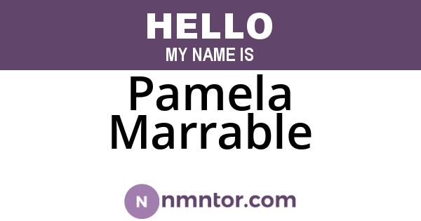 Pamela Marrable