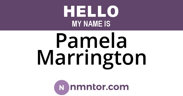 Pamela Marrington