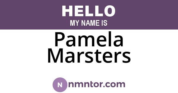 Pamela Marsters