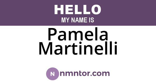 Pamela Martinelli