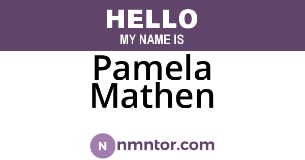 Pamela Mathen