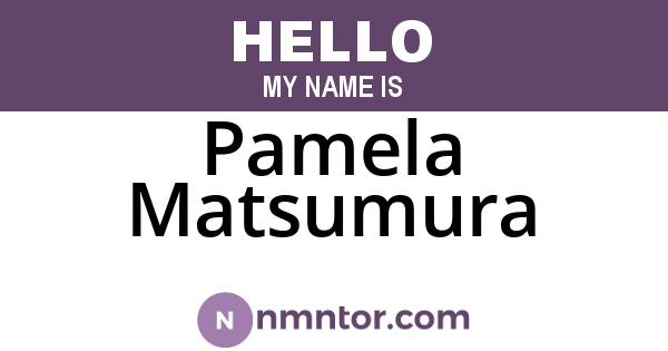 Pamela Matsumura