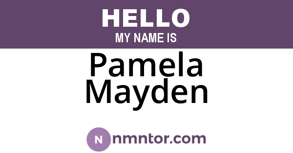 Pamela Mayden