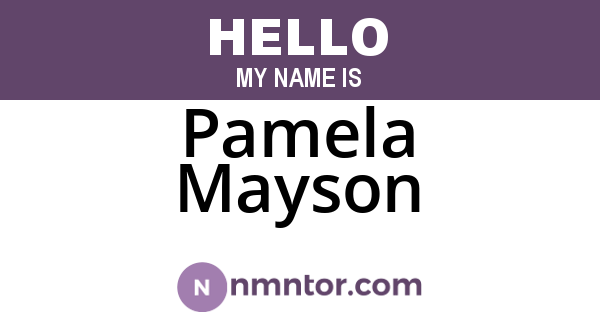 Pamela Mayson
