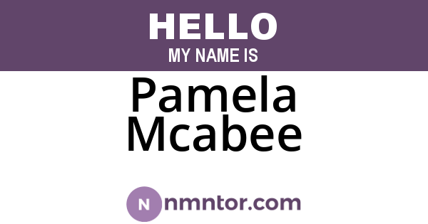 Pamela Mcabee